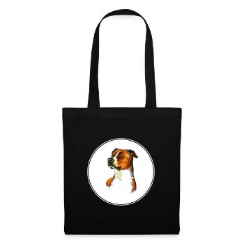 Illustration d’aquarelle de chien Foxhound anglais - Sac en tissu - noir - Devant