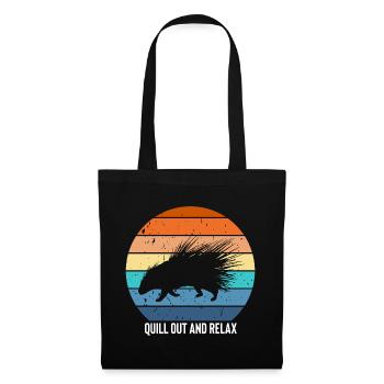 Dessins de porc-épic pour fan de porc-épic hérisson - Sac en tissu - noir - Devant