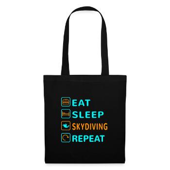 Eat. Sleep. Skydiving. Repeat Design - Tote Bag - black - Front