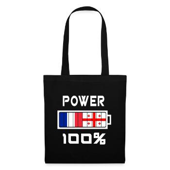 La Géorgie et la France alimentent 100% - Sac en tissu - noir - Devant
