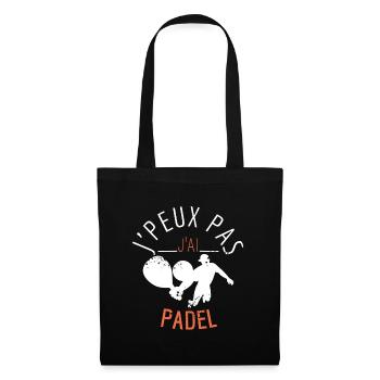 J'PEUX Pas J'ai PADEL - Sac en tissu - noir - Devant