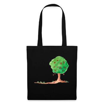 pommier d'amour - Sac en tissu - noir - Devant