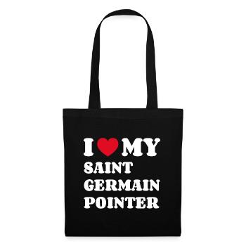 I Love My Saint Germain Pointer - Stoffbeutel - Schwarz - Vorne