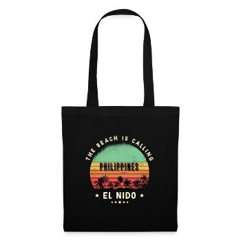 El Nido philippines palm tree design - Tote Bag - black - Front