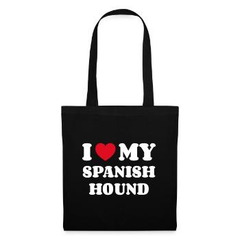 I Love My Spanish Hound - Tote Bag - black - Front