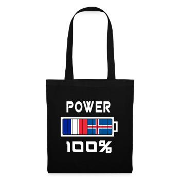 L'Islande et la France alimentent 100% - Sac en tissu - noir - Devant