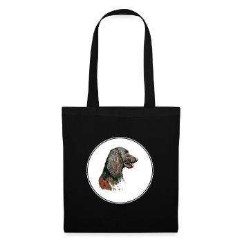 Munsterlander Small Dog Aquarelle Illustration - Sac en tissu - noir - Devant
