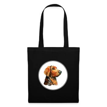 Polnischer Hund Aquarell Illustration - Stoffbeutel - Schwarz - Vorne