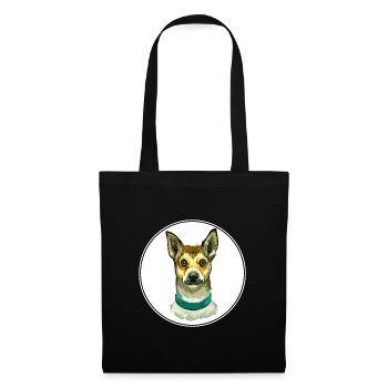 Norwegischer Lundehund Hund Aquarell Illustration - Stoffbeutel - Schwarz - Vorne