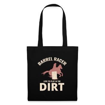 Barrel Racer Rodeo Racing Horse Riding Race Lustig - Stoffbeutel - Schwarz - Vorne