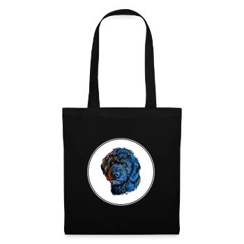 Illustration de l’aquarelle du chien d’eau portugais - Sac en tissu - noir - Devant