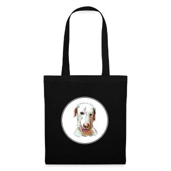 Rajapalayam Hund Aquarell Illustration - Stoffbeutel - Schwarz - Vorne