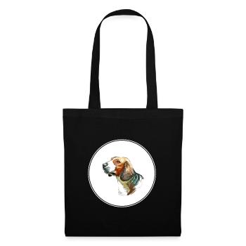 Siberian Tricolor Hound Dog Watercolor Illustratio - Tote Bag - black - Front