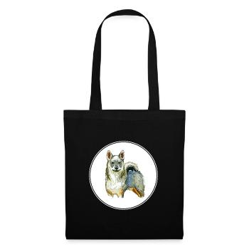 Illustration de l’aquarelle du chien suédois vallhund - Sac en tissu - noir - Devant