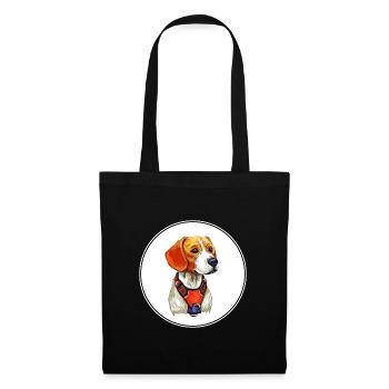 Siberian Tricolor Hound Dog Watercolor Illustratio - Tote Bag - black - Front