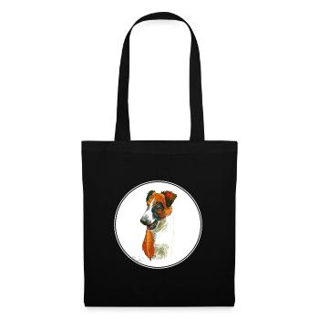 Smooth Fox Terrier Dog Watercolor Illustration - Tote Bag - black - Front