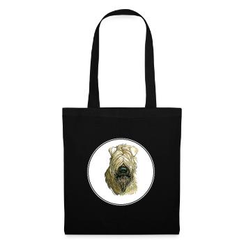 Illustration de chien Wheaten Terrier à poil doux - Sac en tissu - noir - Devant