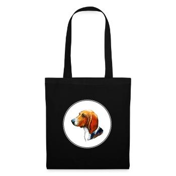 Treeing Walker Coonhound Hund Aquarell Illustrati - Stoffbeutel - Schwarz - Vorne