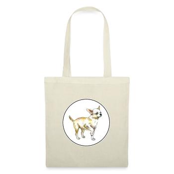Chihuahua Hund Aquarell Skizze Illustration - Stoffbeutel - Natur - Vorne