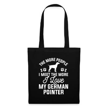 Ich liebe meinen deutschen Zeiger - Stoffbeutel - Schwarz - Vorne