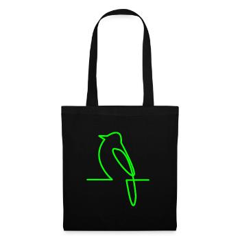 Glowing Bird Line Art - Tote Bag - black - Front