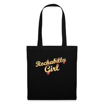 rockabilly girl - Stoffbeutel - Schwarz - Vorne