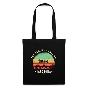 Bosa Sardaigne Italie Beach Design - Sac en tissu - noir - Devant