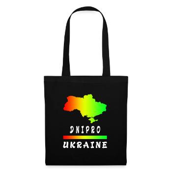 Dnipro Ukraine rainbow design - Tote Bag - black - Front
