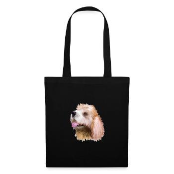 Briquet Griffon Vendeen Aquarelle pour chien Illustratio - Sac en tissu - noir - Devant
