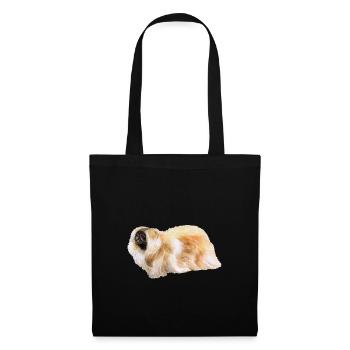 Illustration de l’aquarelle de chien pékinois - Sac en tissu - noir - Devant