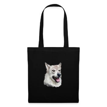 Illustration de l’aquarelle du chien Laika de Sibérie occidentale - Sac en tissu - noir - Devant