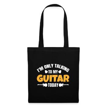 Gitarre Lustiger Spruch Gitarrist Gitarrenspieler - Stoffbeutel - Schwarz - Vorne