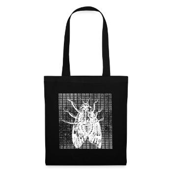 White digital moth - Tote Bag - black - Front
