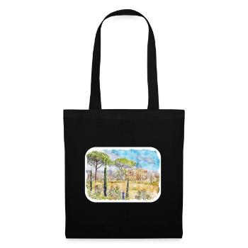 Tuscany Italy Watercolor Sketch Painting - Tote Bag - black - Front
