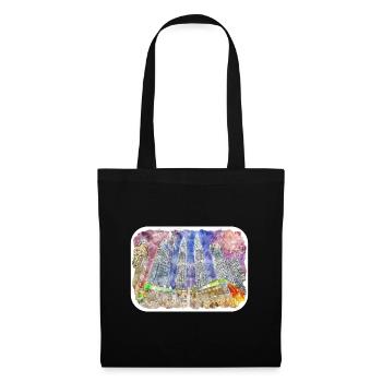 Malaisie Aquarelle Esquisse Dessinée à la Main Illustration - Sac en tissu - noir - Devant