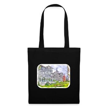 Allemagne Aquarelle Esquisse Dessinée à la main Illustration - Sac en tissu - noir - Devant