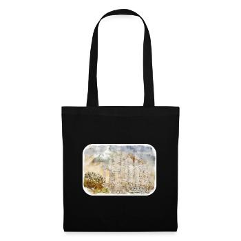 Athènes Grèce Aquarelle Sketch Illustration - Sac en tissu - noir - Devant