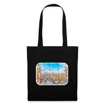 Spain Watercolor Sketch Hand Drawn Illustration - Tote Bag - black - Front