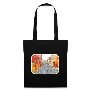 San Miguel De Allende Mexico Watercolor Drawing - Tote Bag - black - Front