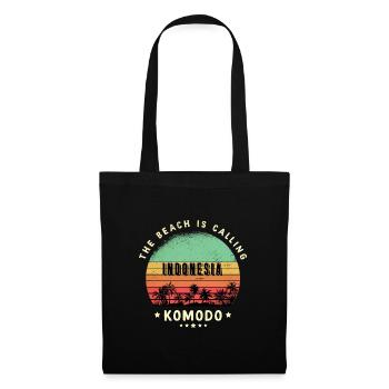 Komodo Indonesien Strand Design - Stoffbeutel - Schwarz - Vorne