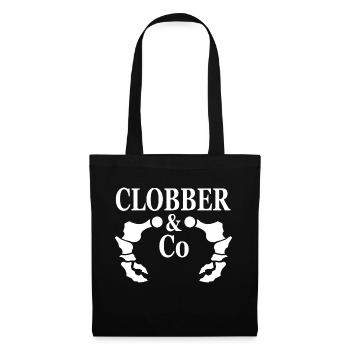 Clobber Co White Logo - Tote Bag - black - Front