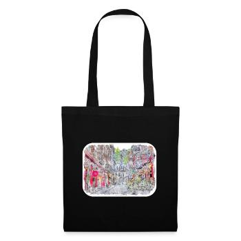 Canada Aquarelle Sketch Illustration dessinée à la main - Sac en tissu - noir - Devant