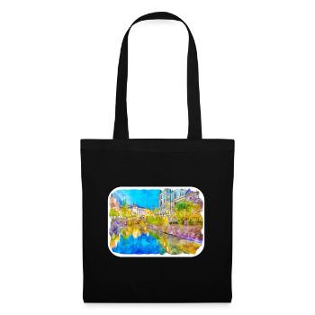 Illustration de l’esquisse à l’aquarelle de Slovénie - Sac en tissu - noir - Devant