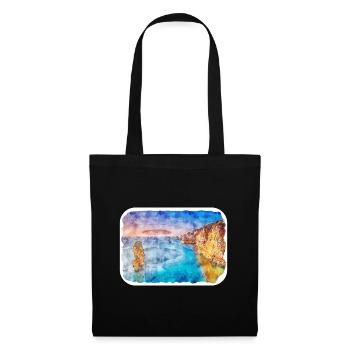 Australie Aquarelle Esquisse Dessinée à la Main Peinture - Sac en tissu - noir - Devant