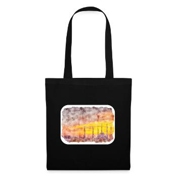 Istanbul Turkey Watercolor Sketch Illustration - Tote Bag - black - Front