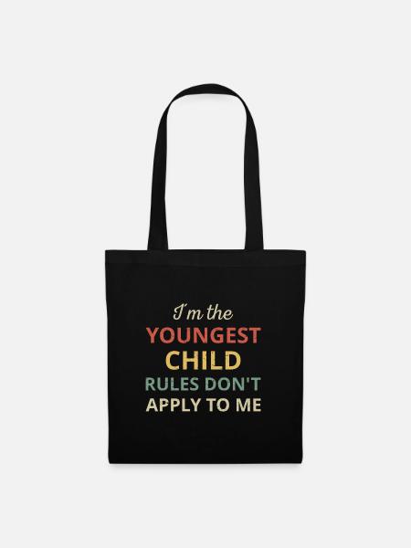Matching - Youngest Child Rules Don't Apply To Me - Tote Bag - black
