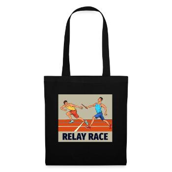 Relay race run athlete track and field running - Tote Bag - black - Front