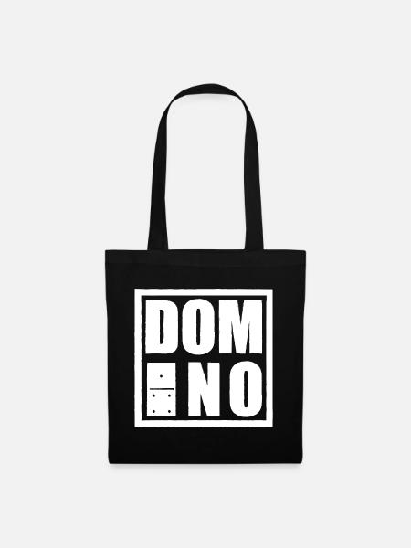 Domino, Domino Set, Domino Day - Stoffbeutel - Schwarz