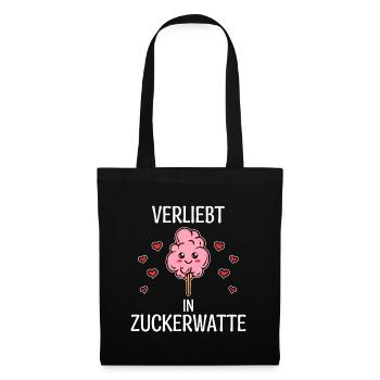 Naschkatzen Lecker Süßigkeiten Statement Herz - Stoffbeutel - Schwarz - Vorne