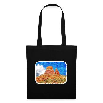 Arizona USA Aquarelle Dessin Dessin Illustration - Sac en tissu - noir - Devant